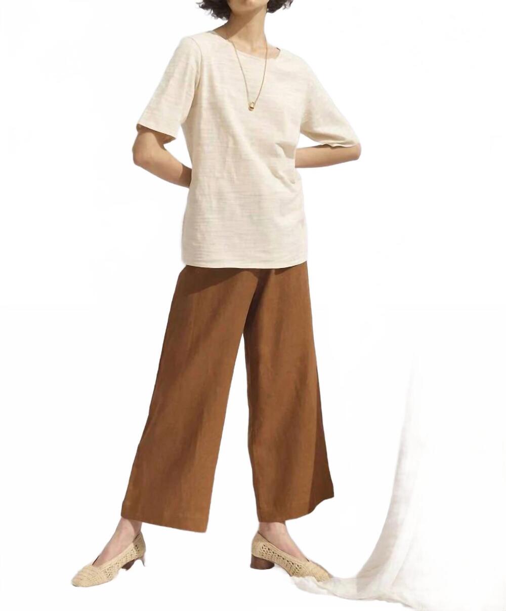 NEW ALL THAT REMAINS louise wide leg pants in cork